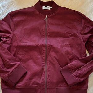 Men's Topman Cardinal Red Bomber Jacket Size L Used/Great Condition